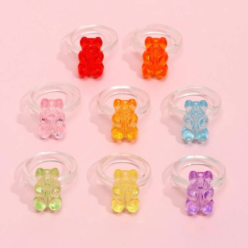 3/$30 🅝🅔🅦 Cartoon Mini Gummy Bears Rings Cute